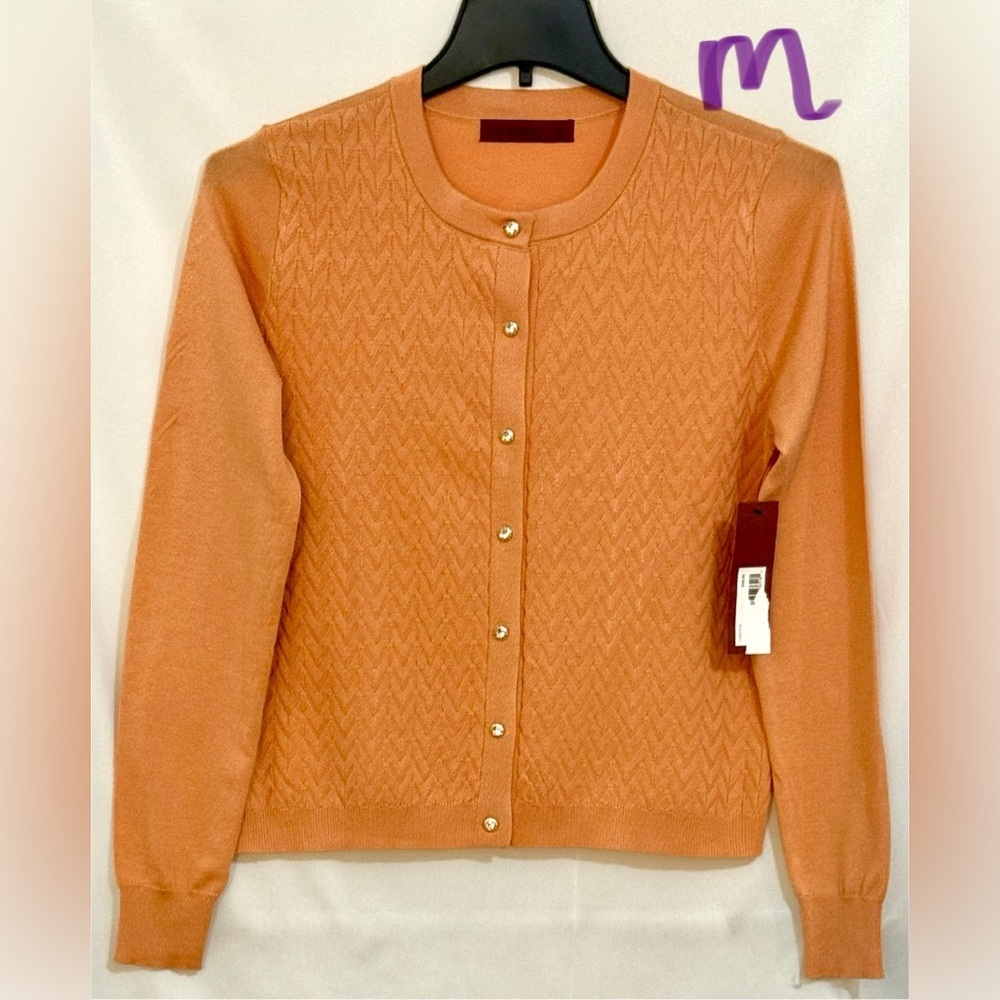 Chic Women's Cardigan in Warm Orange